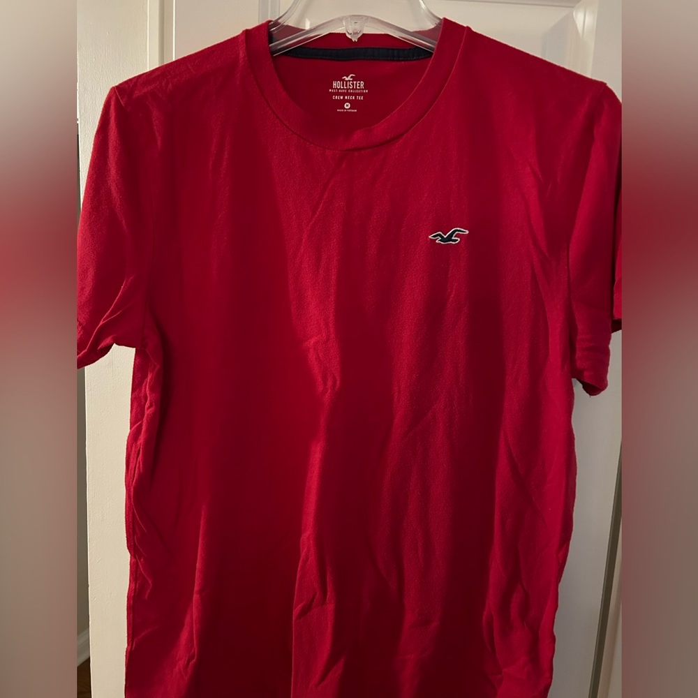 Hollister Men’s Tshirt - medium, red